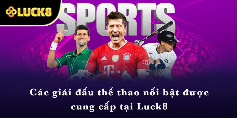 Các giải đấu thể thao nổi bật được cung cấp tại Luck8